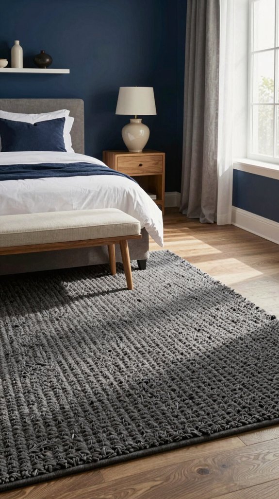 textured rugs enrich navy