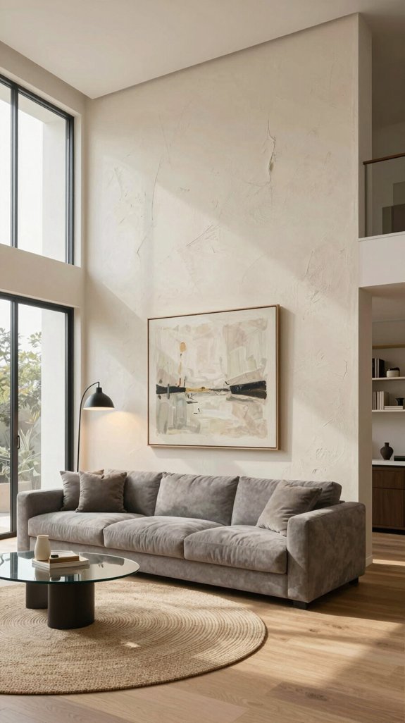 textured walls enhance ambiance