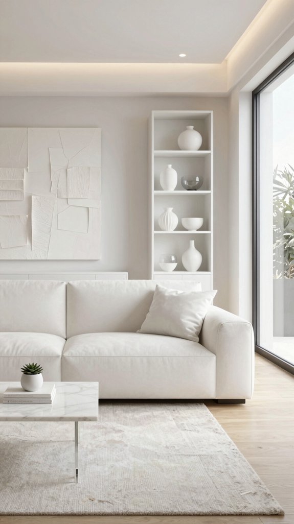 textured white palette layers