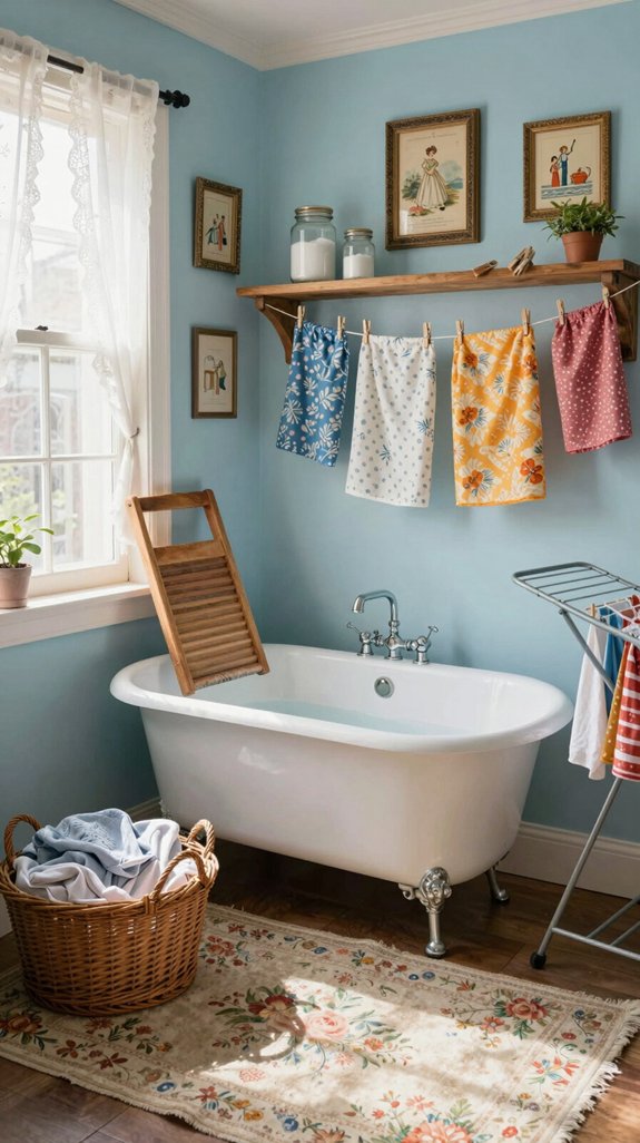 timeless vintage laundry decor