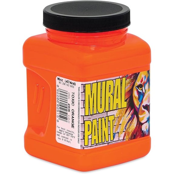 toxic orange mural paint