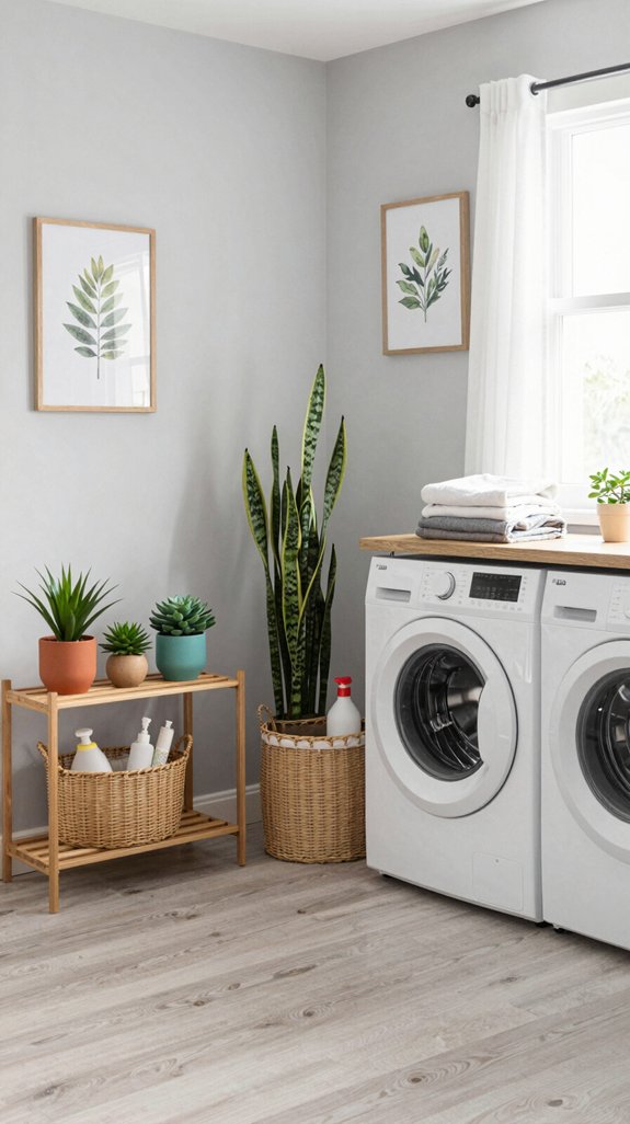 20 DIY Laundry Room Ideas for a Budget Makeover 21 transform laundry space greenery
