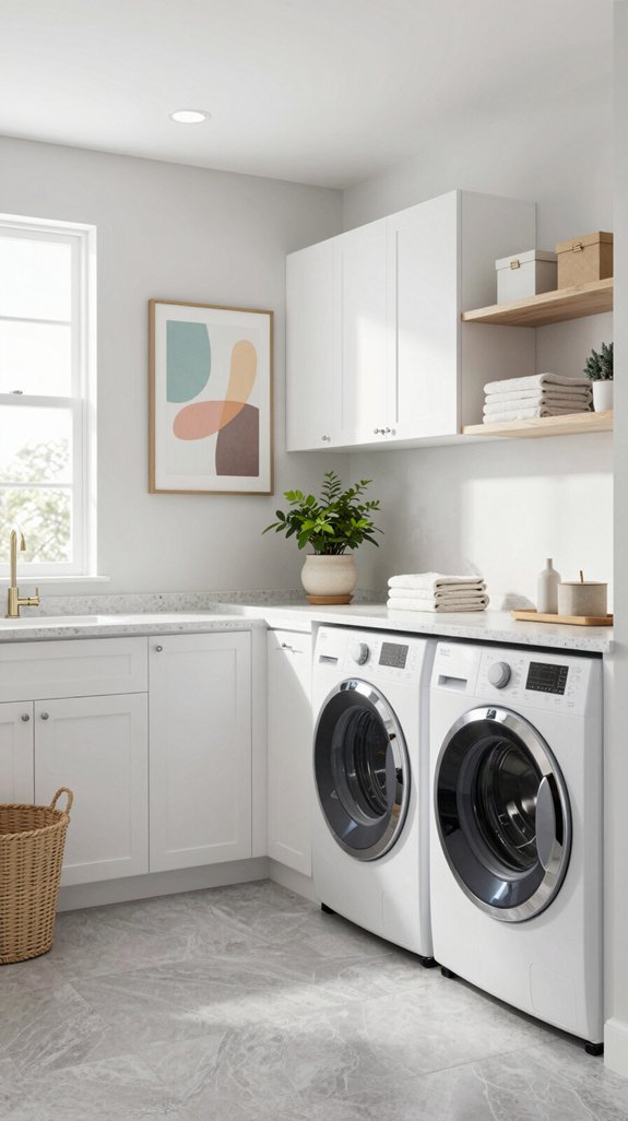 21 Laundry Room Ideas to Upgrade Your Space in Style 17 transform laundry with art