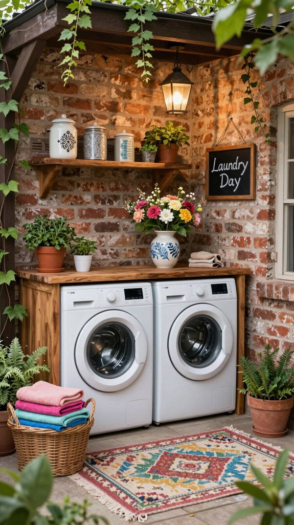 transformative outdoor laundry decor