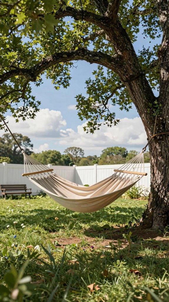 tree to tree hammock setup