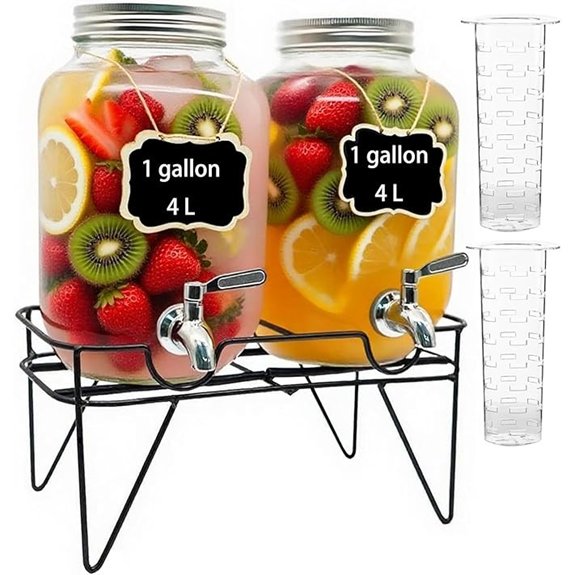 two pack glass dispenser set