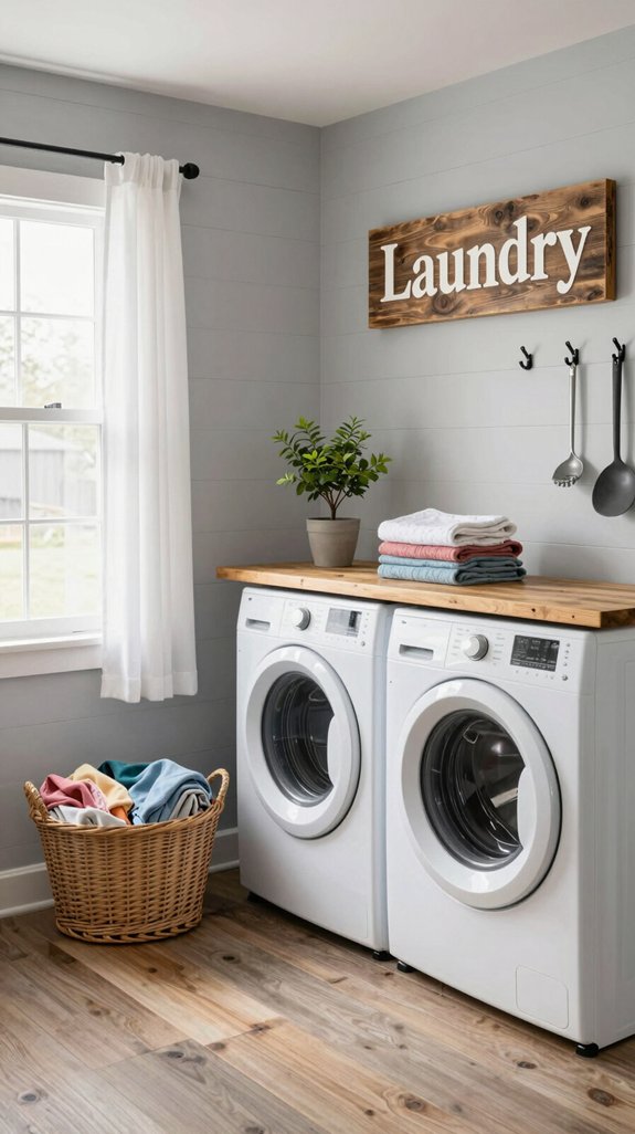 unique rustic laundry sign
