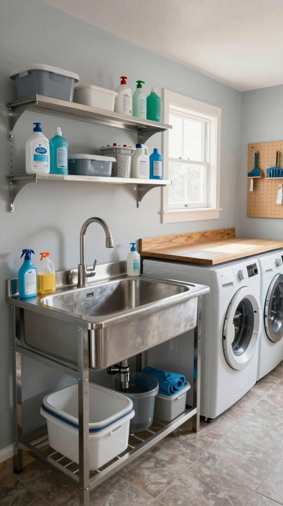 utility sink enhances laundry efficiency