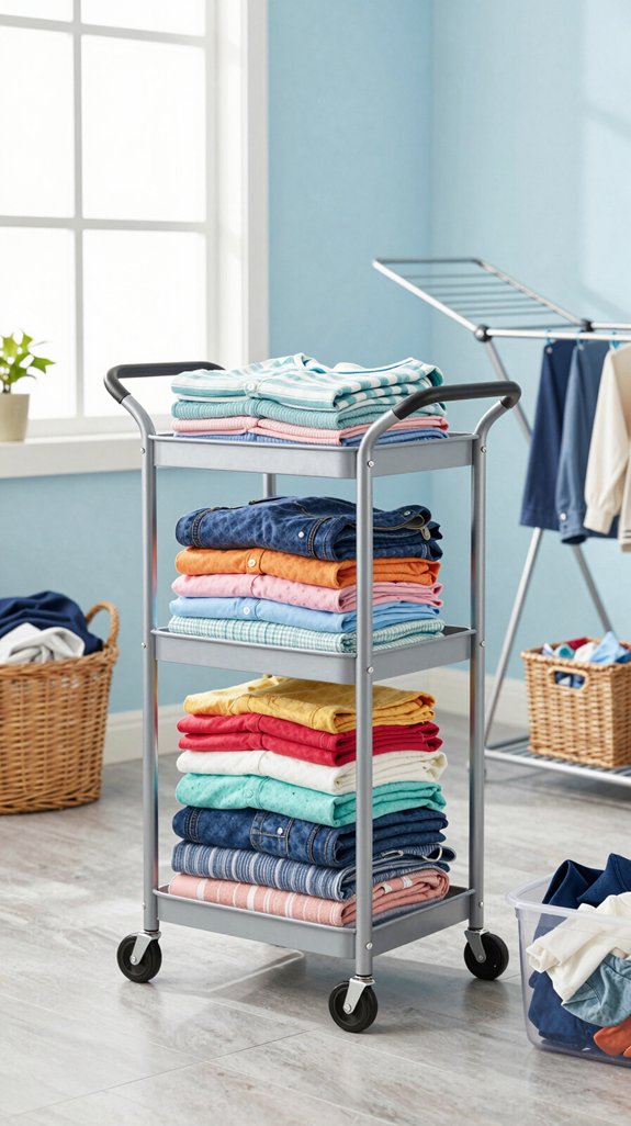 versatile mobile laundry carts