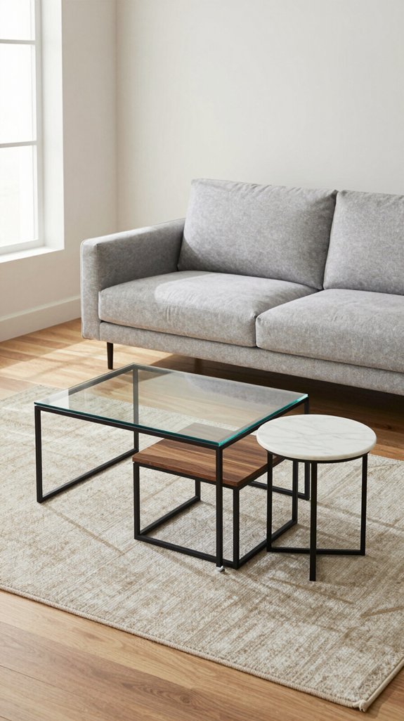 versatile nesting side tables