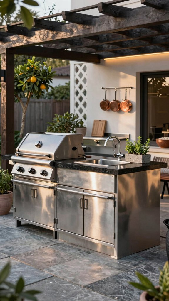 vertical reclaimed material kitchen workflow