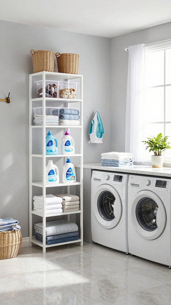 vertical storage for laundry