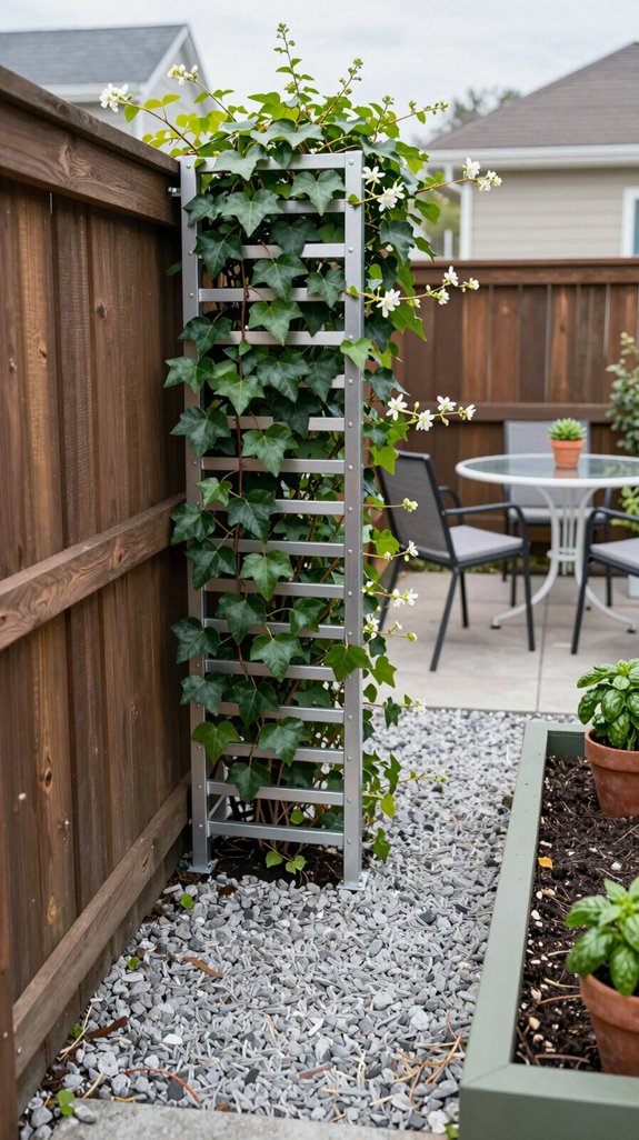 vertical trellis privacy solution