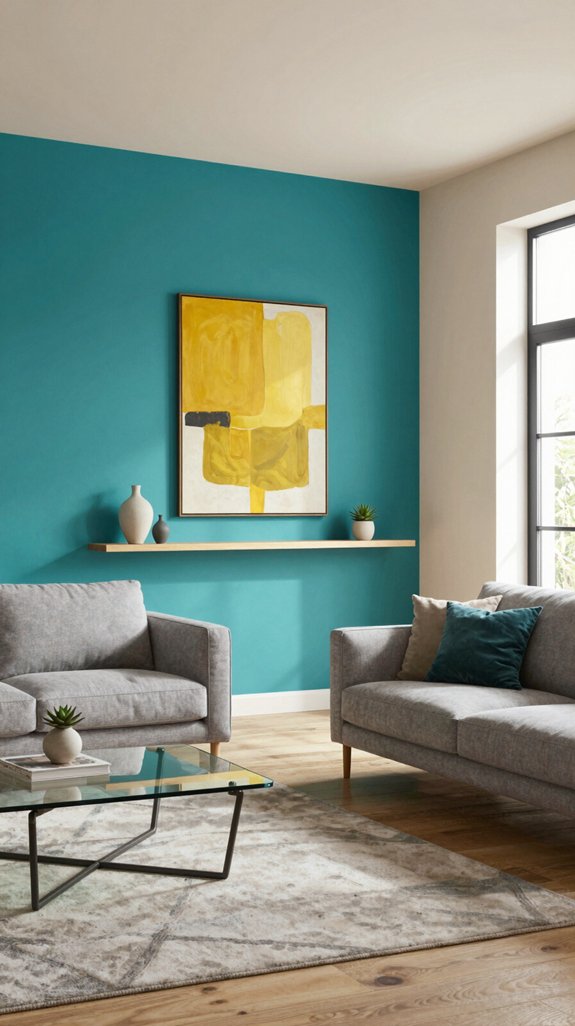 16 POP Design Ideas for Living Rooms 3 vibrant accent wall inspiration