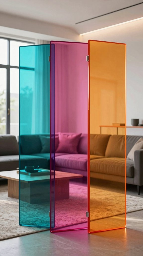 vibrant acrylic panel dividers