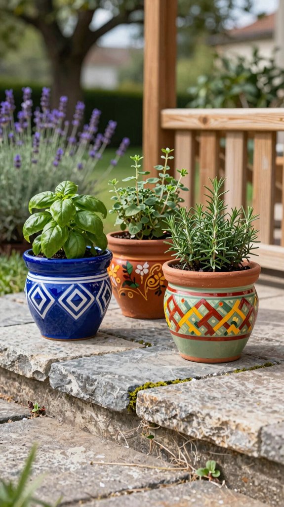 21 European Backyard Ideas for a Charming Outdoor Space 17 vibrant balkan herb planters
