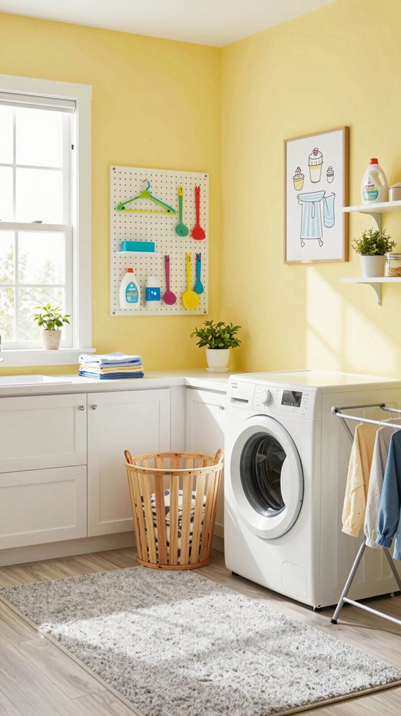14 Yellow Laundry Room Ideas to Brighten Your Day 9 vibrant diy laundry enhancements