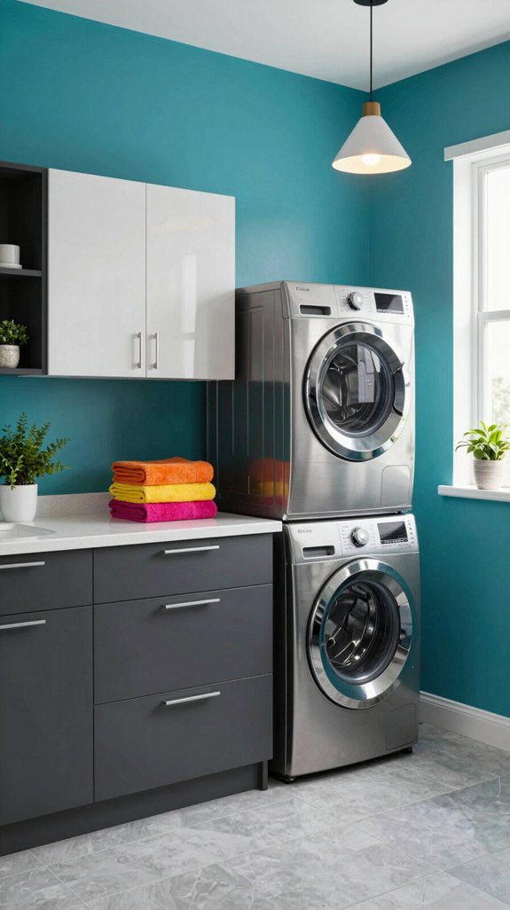 22 Modern Laundry Room Ideas for Sleek Spaces 5 vibrant laundry room transformation