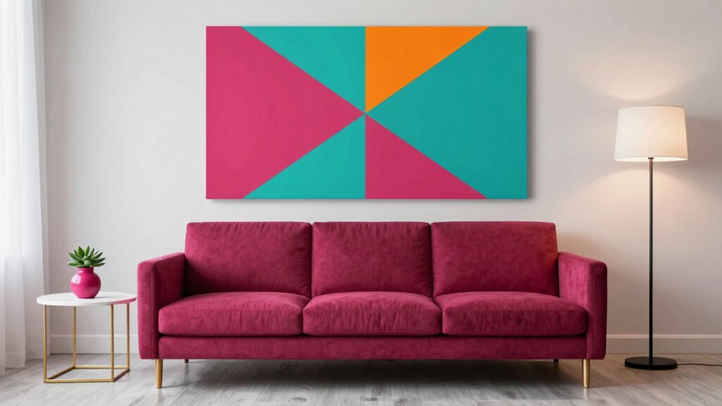 vibrant magenta interior accents
