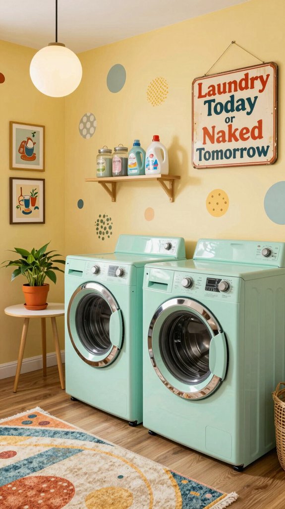 17 Funky Laundry Room Ideas With Bold Personality 5 vintage appliances create charm