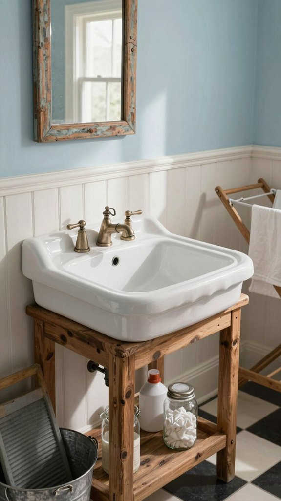 vintage charm in laundry