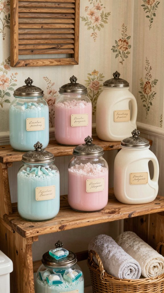 vintage decorative jars organize