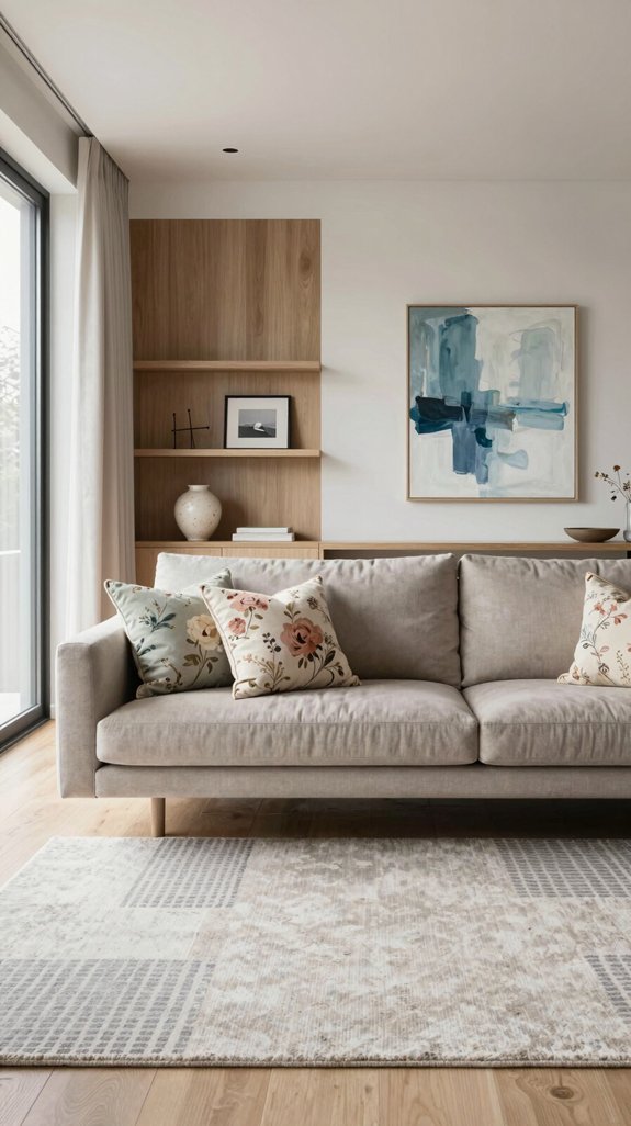 17 Modern Minimalist Living Room Interior Design Ideas 13 vintage florals modern accents
