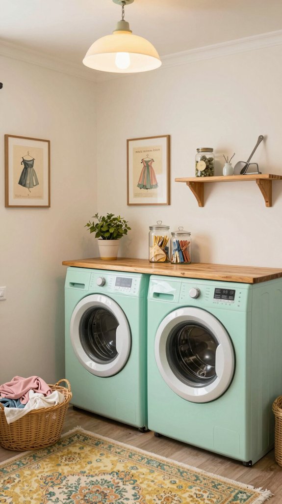 vintage laundry room palettes
