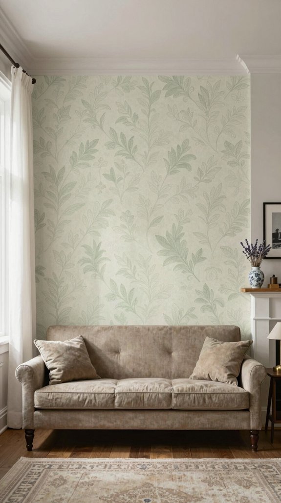 vintage wallpaper adds depth