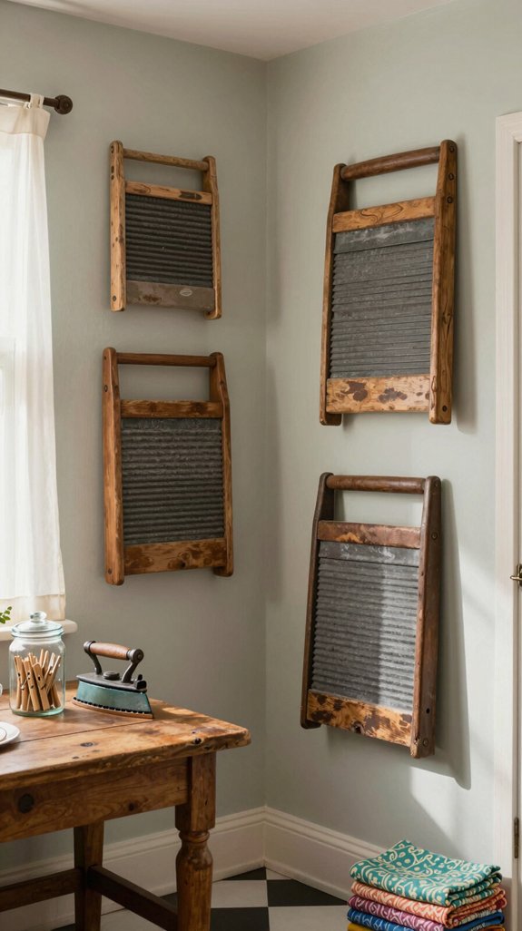 vintage washboards wall decor