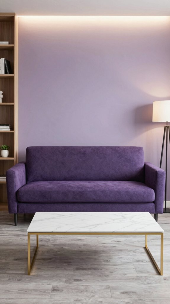 violet accents transform budget spaces