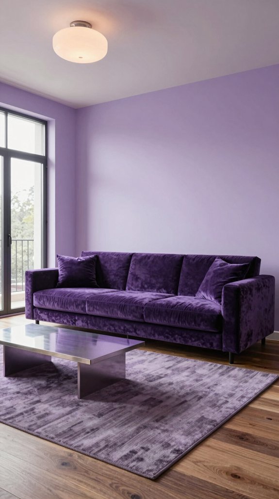 violet velvet metallic wood