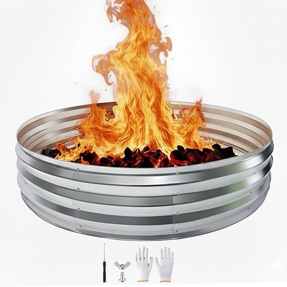 vivagarden galvanized steel fire pit