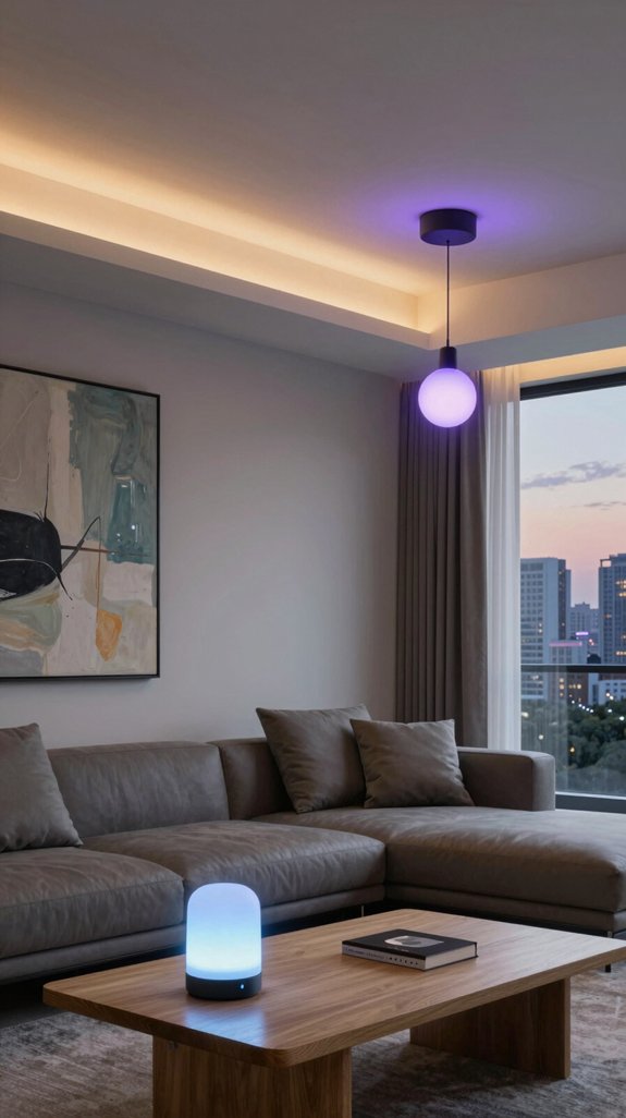 voice controlled ambient lighting strips