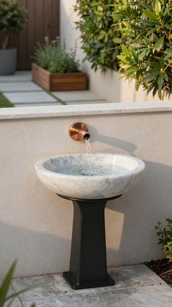 wall mounted slim fountain
