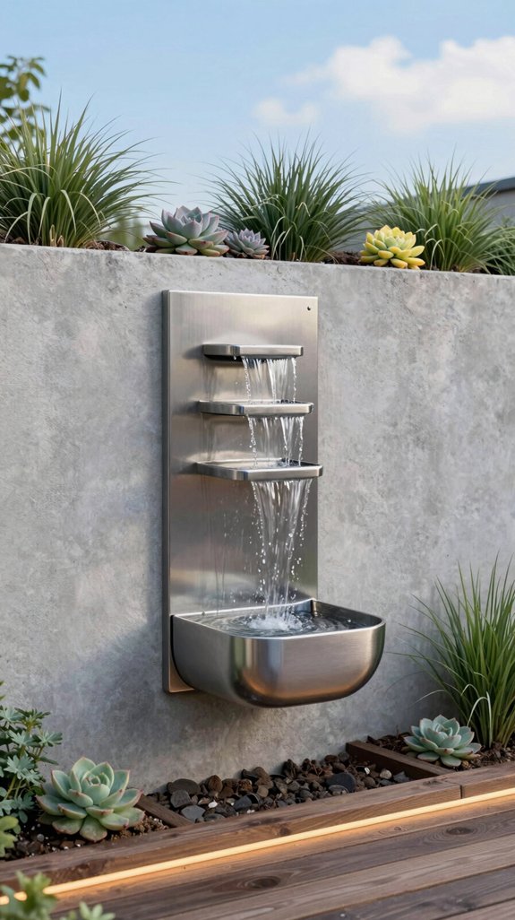 wall mounted variable flow fountain