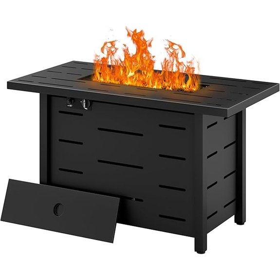 10 Best Fire Pit Tables That Ignite Outdoor Gatherings 4 walsunny propane fire pit table with lid