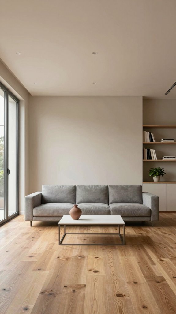 17 Modern Minimalist Living Room Interior Design Ideas 2 warm beige greige wall design