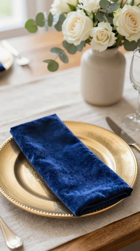 warm beige royal blue