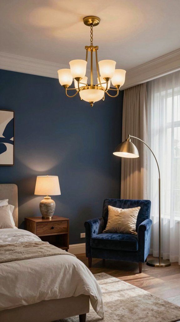 warm directional navy illumination