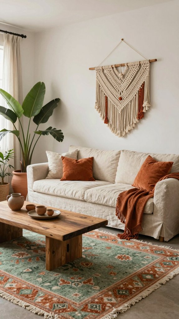 warm earthy colors vibrant accents