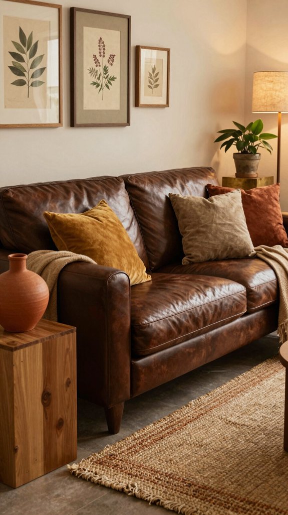 warm earthy leather palette