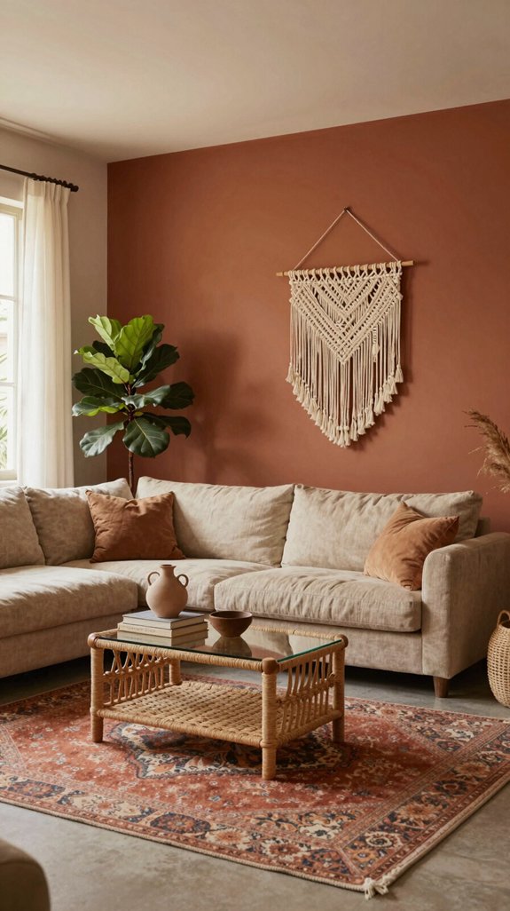 warm earthy tones walls