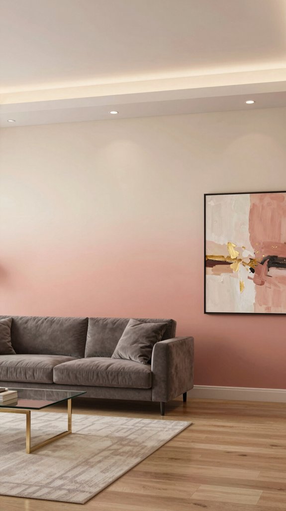 warm elegant rose gold ombre