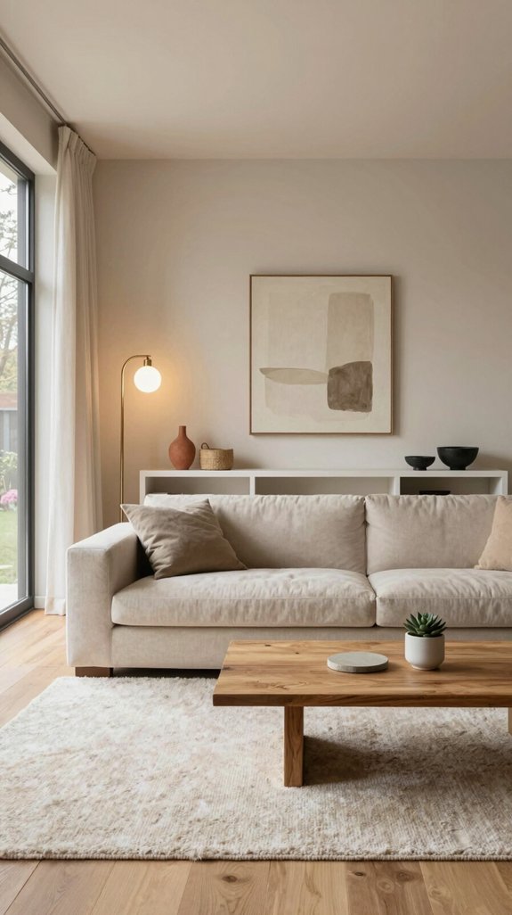 warm inviting minimalist living