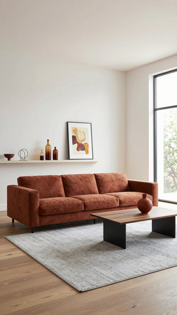 Rust Color Pairings That Add Warmth to Interior Spaces 12 warm ivory backdrop