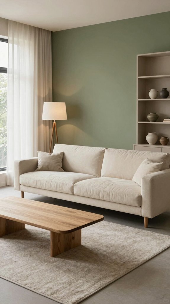 Olive Green Interior Color Pairings That Feel Natural and Relaxed 3 warm ivory light taupe