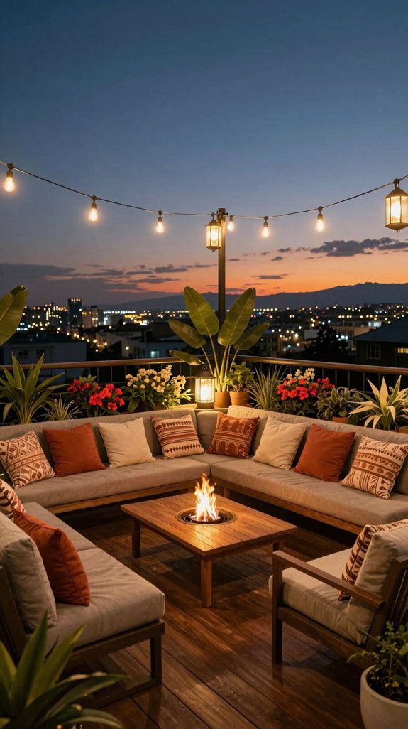 warm lighting for balconies