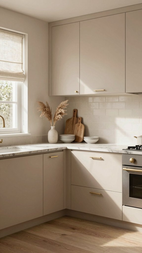 Nude Color Pairings for Soft and Neutral Interiors 15 warm muted kitchen elegance