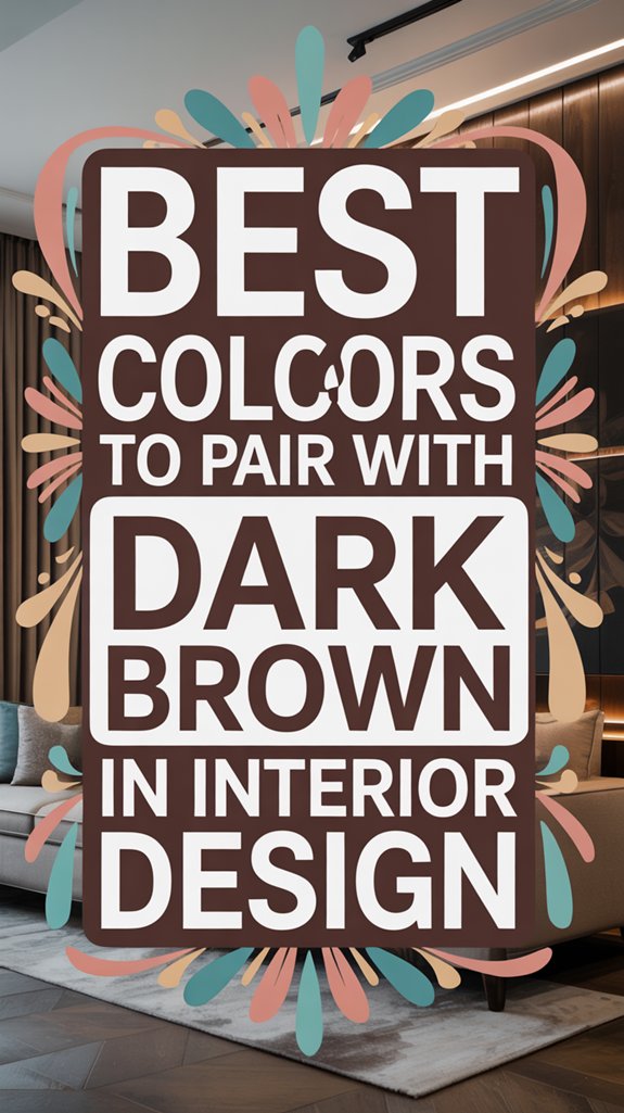 warm neutrals complement dark brown